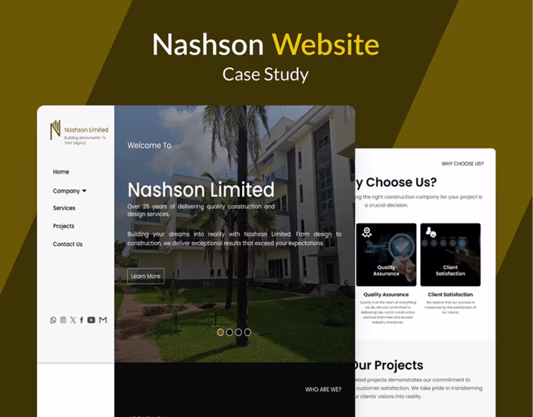 Cover image for Nashson imited website design