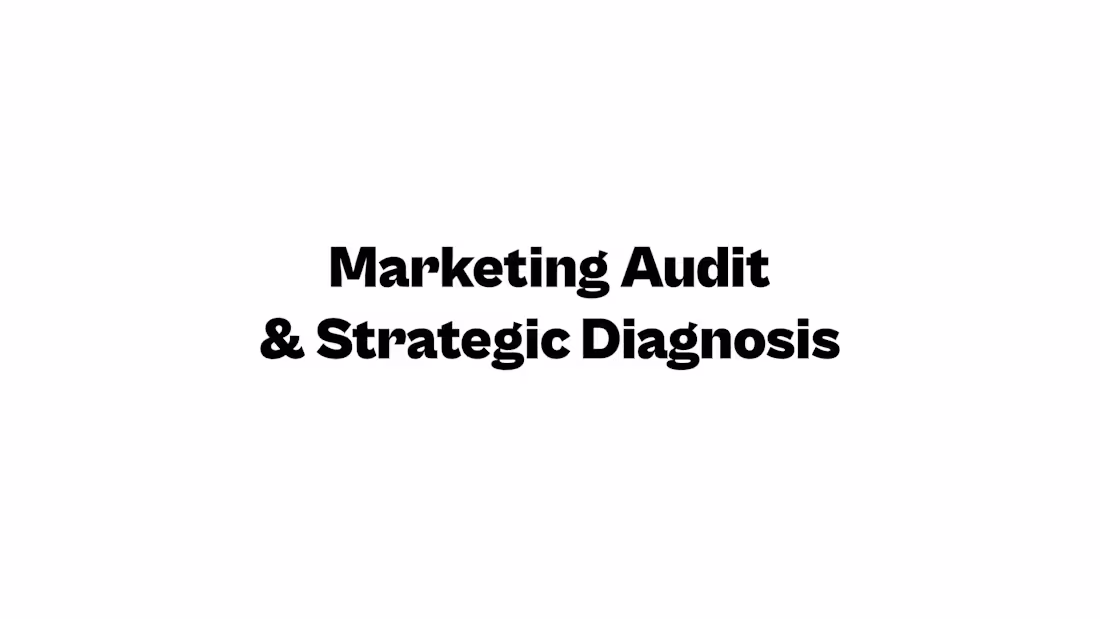 Cover image for Marketing Audit & Strategic Diagnosis