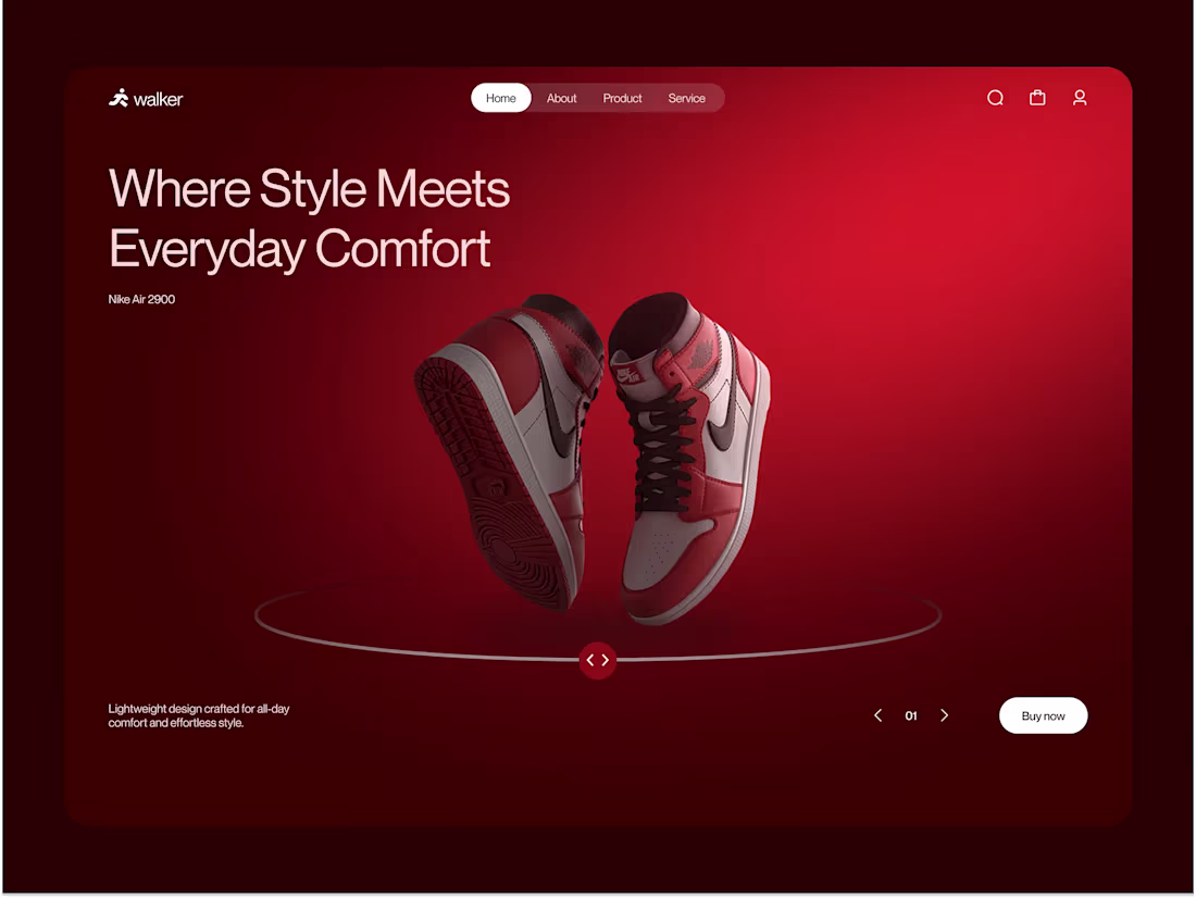 Cover image for Shoes Website Landing Page Design