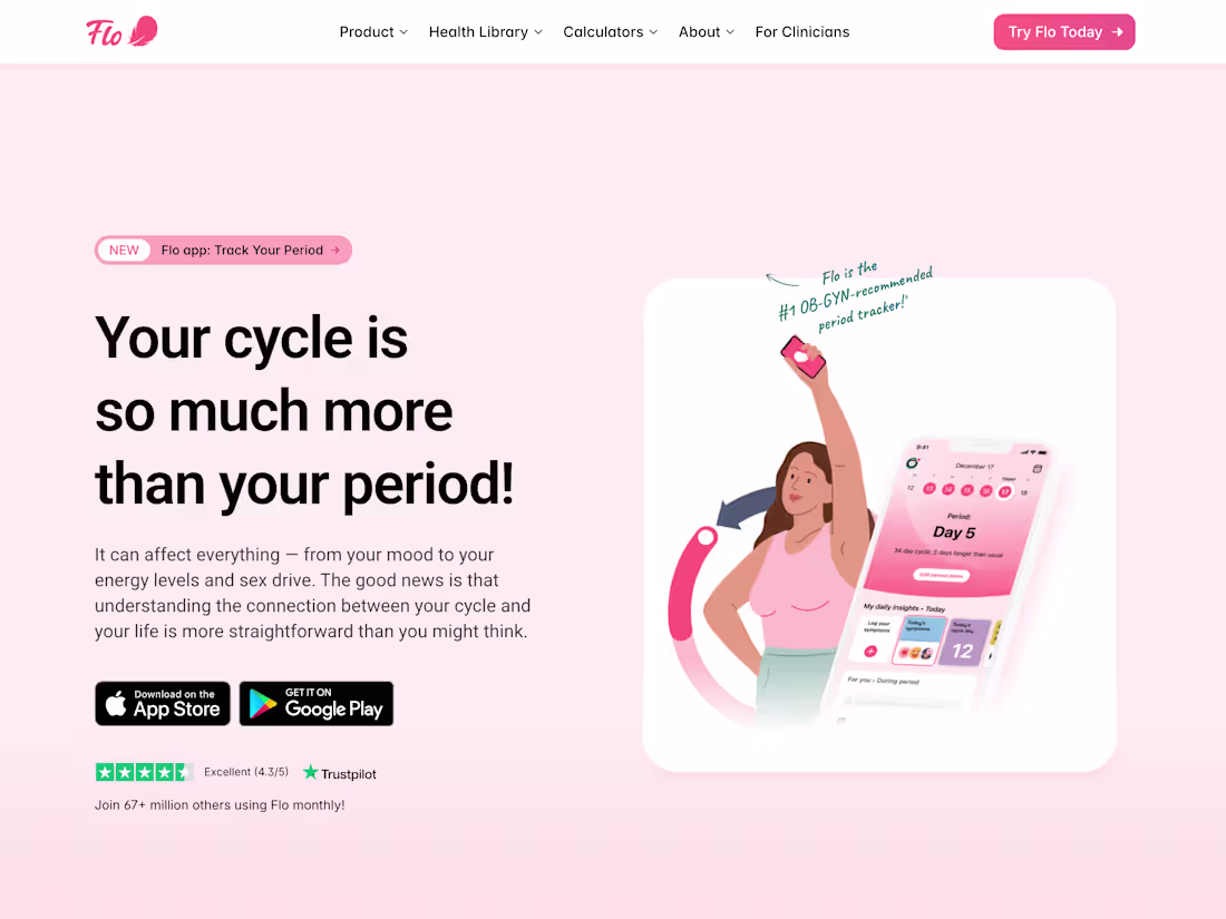 Cover image for Flo App Website Revamp
