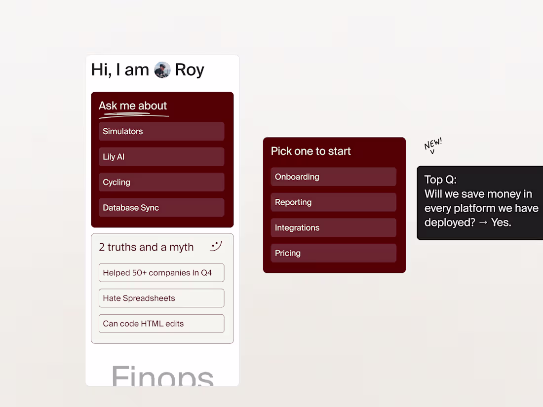 Cover image for Recent work with an Onboarding product. Here are some widget...