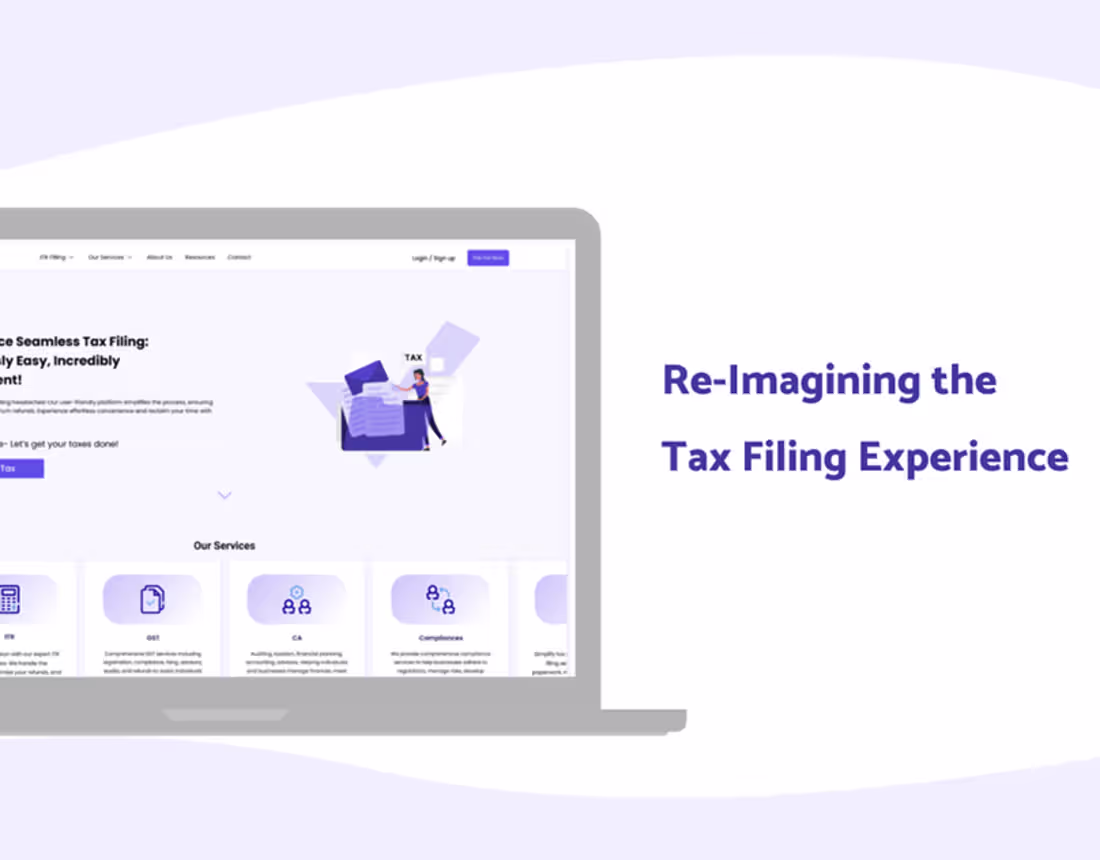 Cover image for Income Tax return e-filing website design for India