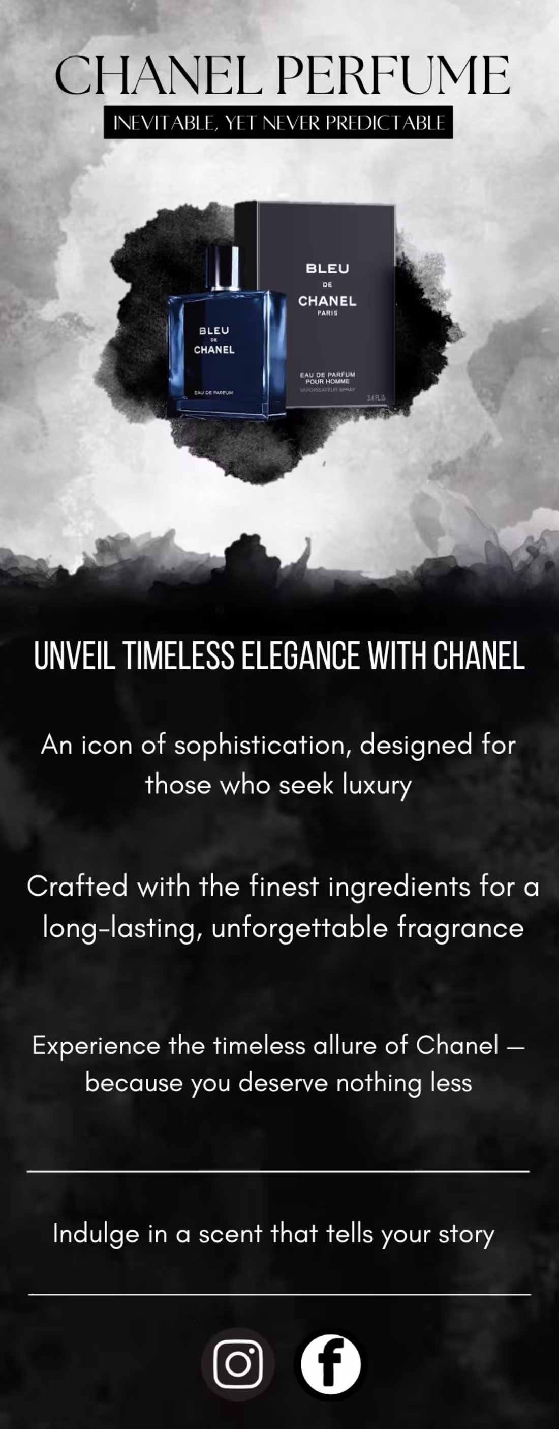 Cover image for Promotional sales email for chanel perfume