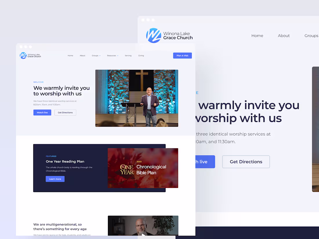 Cover image for WL Grace Church — Website Redesign Case Study