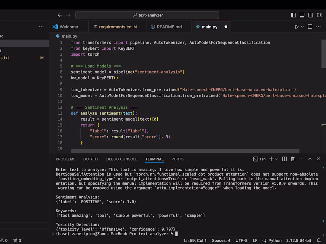 Cover image for Text Analyzer