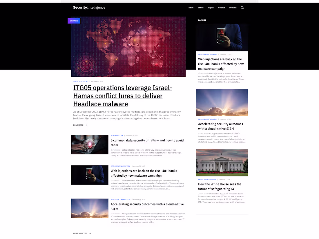 Cover image for Security Intelligence Blog