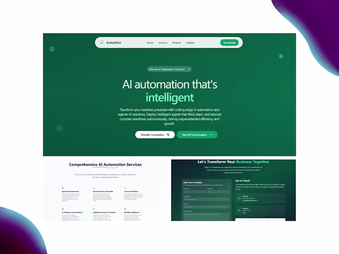 Cover image for AI Automation Agency Landing Page