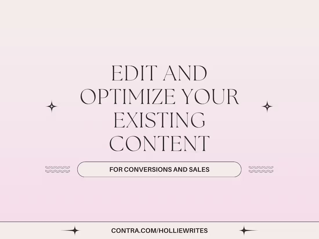 Cover image for Edit and optimize your existing content