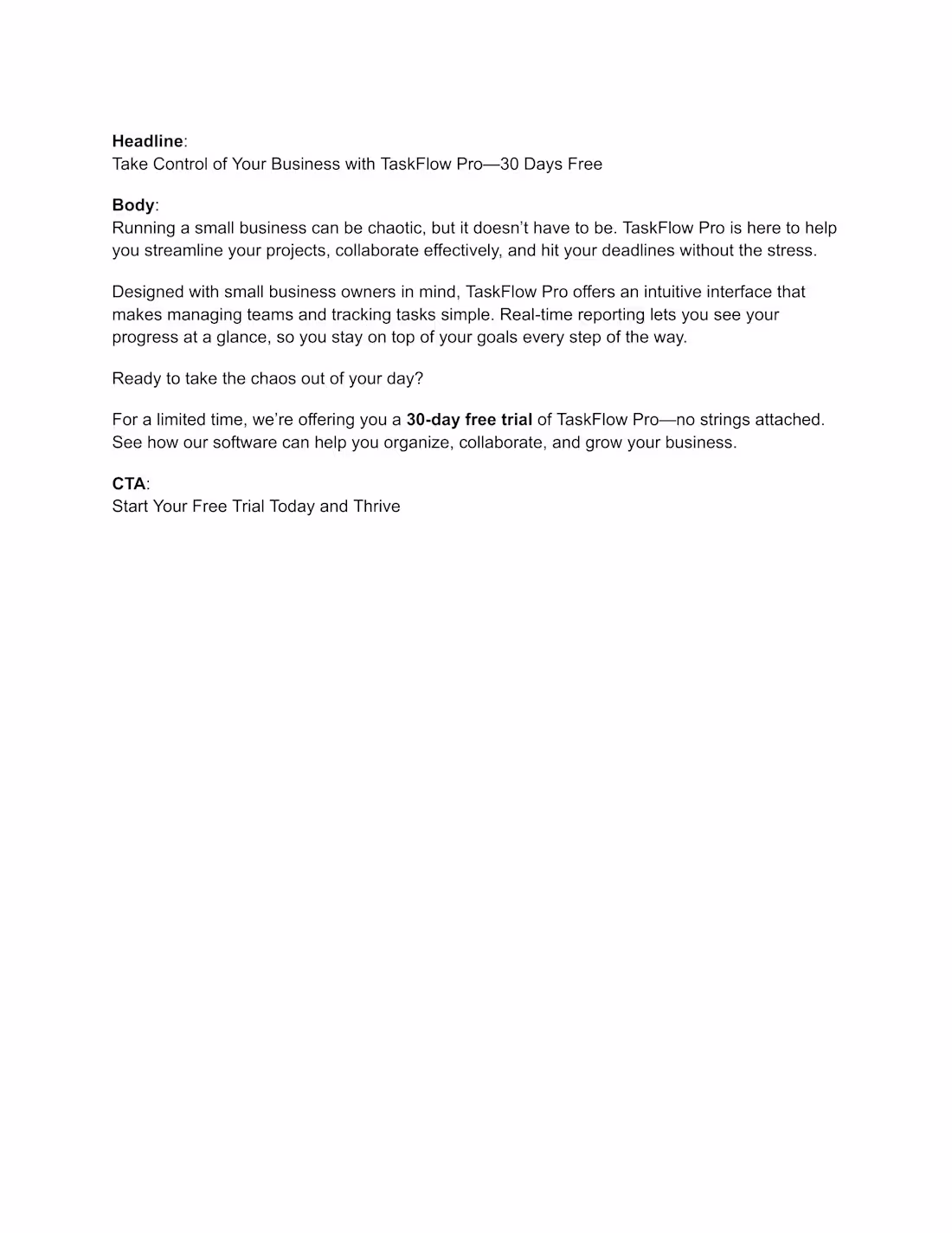 Cover image for Organize & Thrive Free Trial - Facebook Ad