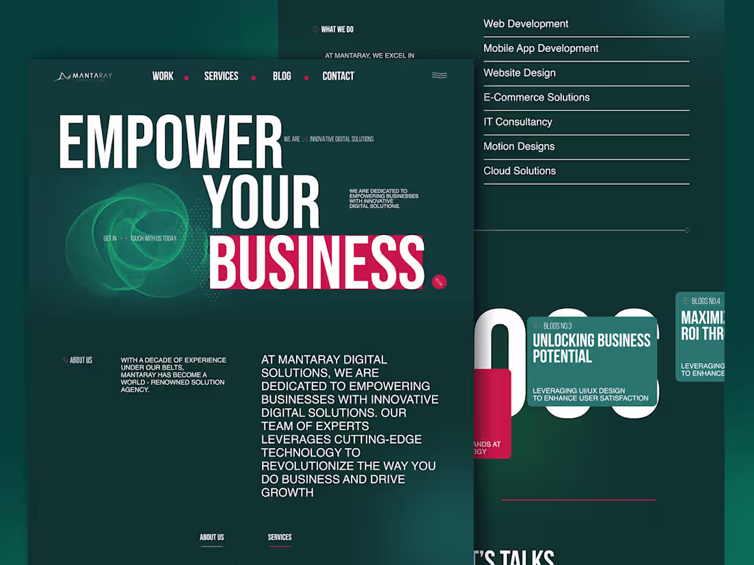 Cover image for Digital Agency Solution- Website Design UI Design:: Behance