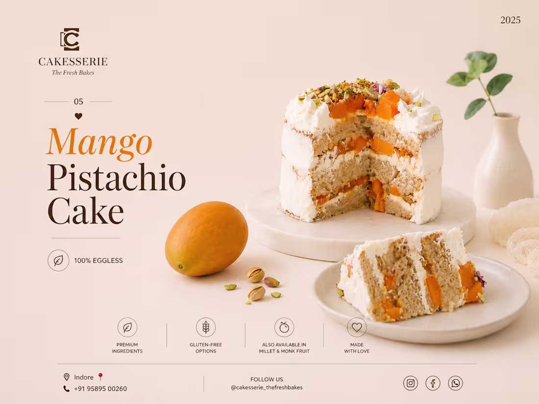 Cover image for Mango Pistachio Cake — Minimal