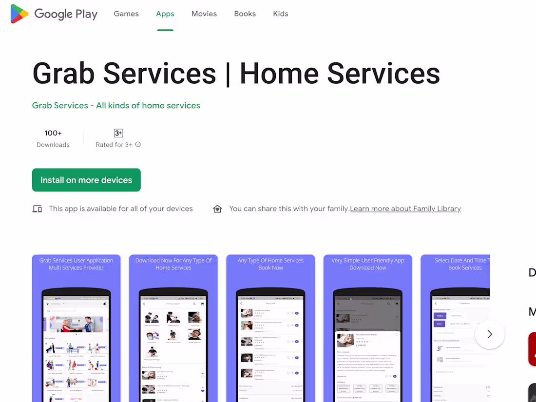 Cover image for Grab Services | Home Services - Apps on Google Play