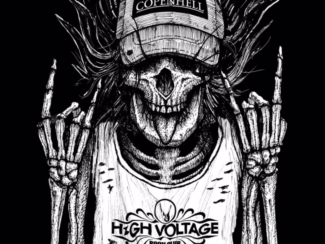 Cover image for Draw detailed hand drawn dark art, skull art illustration