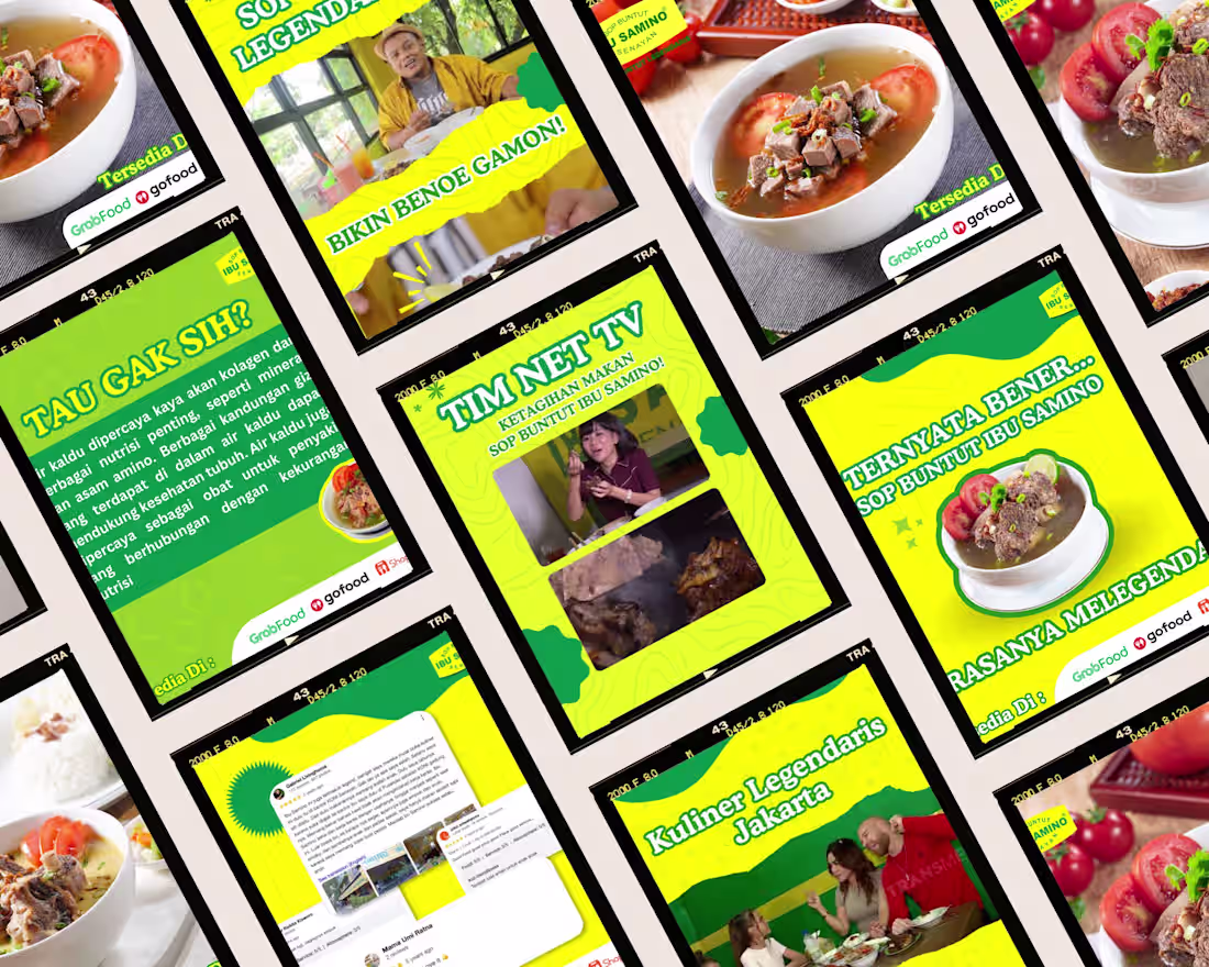 Cover image for 🟣 Social Media Management | FnB Industry | Ibu Samino Soup