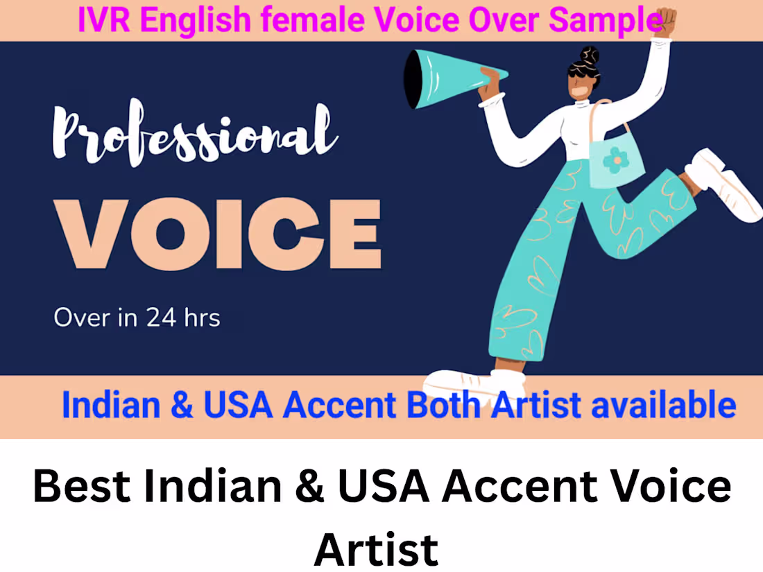 Cover image for English voice over artist / Female voice over artist / IVR v...