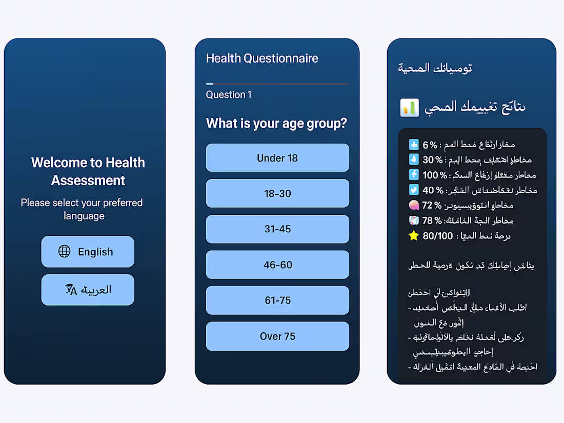 Cover image for Health Risk Assessment Mobile App