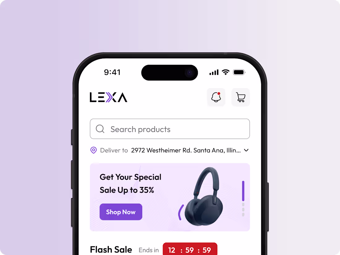 Cover image for Lexa E-commerce App Design