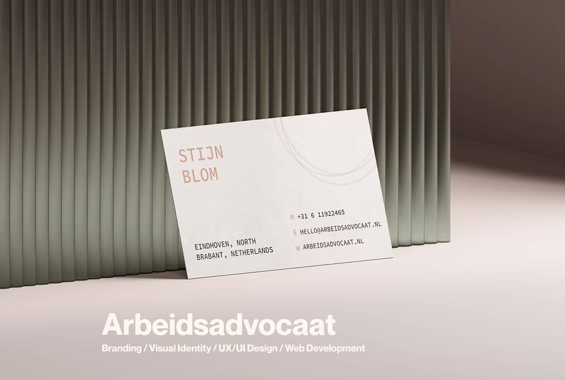 Cover image for Arbeidsadvocaat.nl | Branding & Web Design