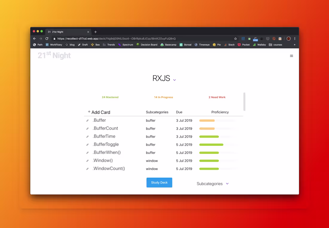 Cover image for 21st Night - Spaced Repetition Learning Platform