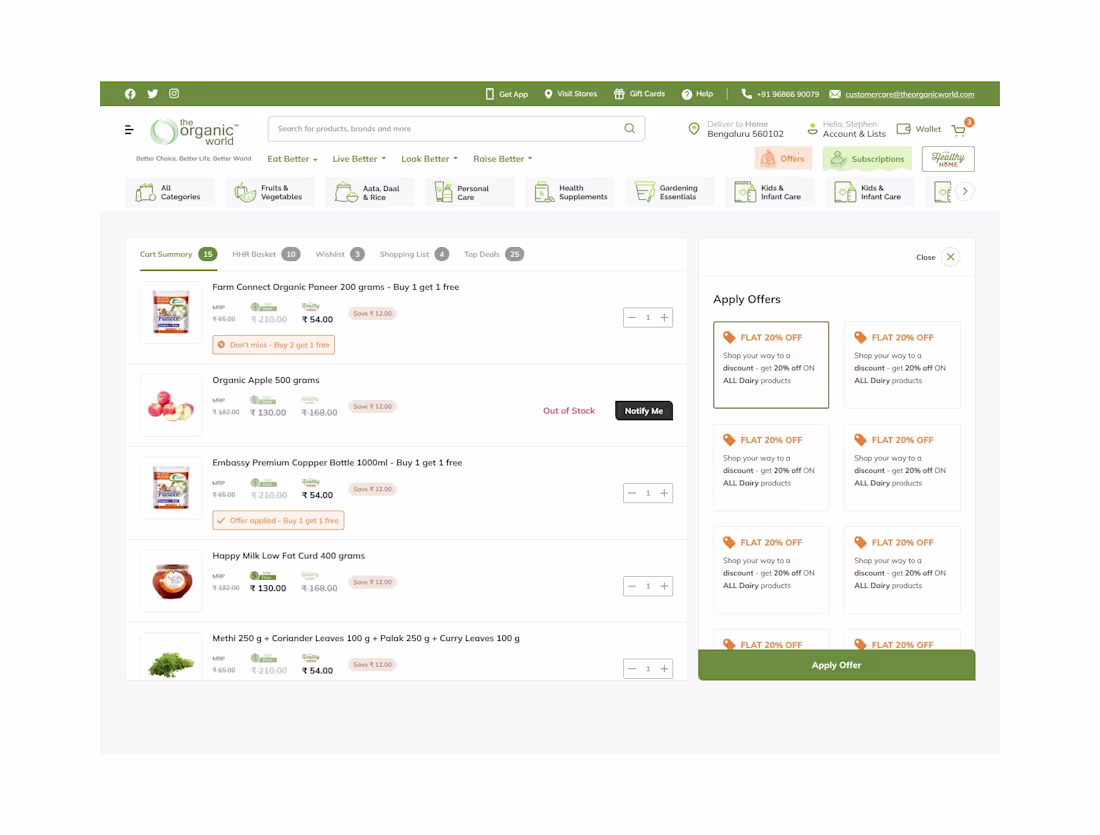Cover image for Admin Dashboard for E-commerce Store (Organic Products)