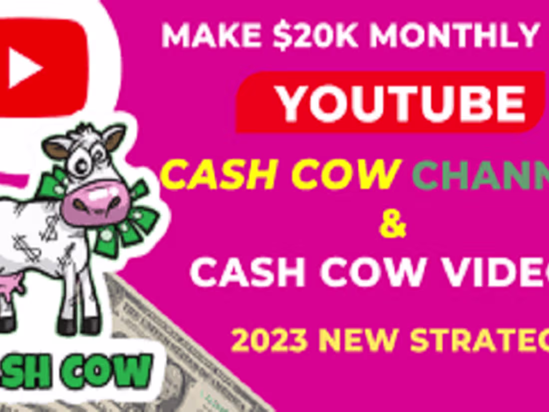 Cover image for I will create cash cow videos and cash cow youtube channel