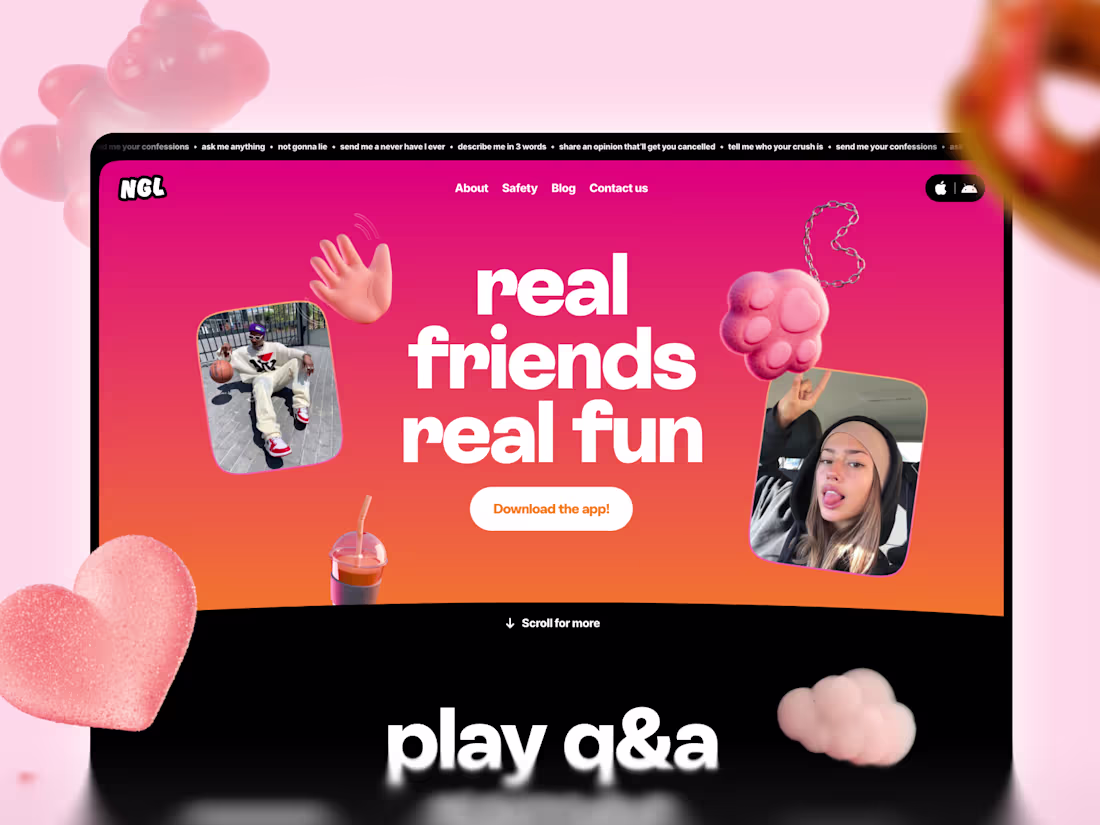 Cover image for Framer Website Development for NGL App