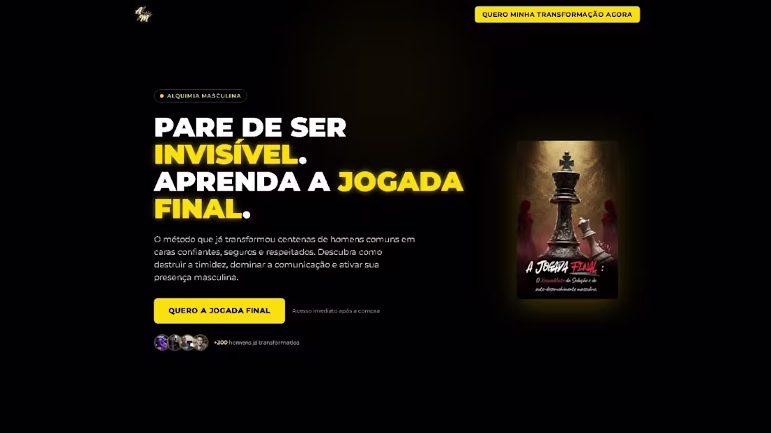 Cover image for Landing Page for Men’s Personal