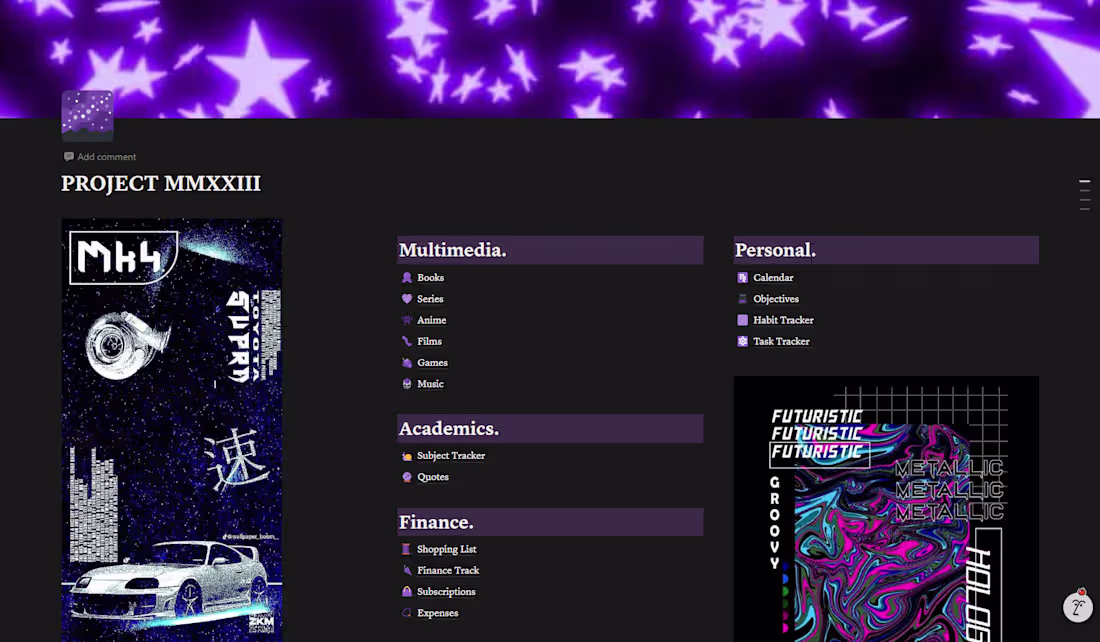 Cover image for My first Notion Dashboard for 2023!