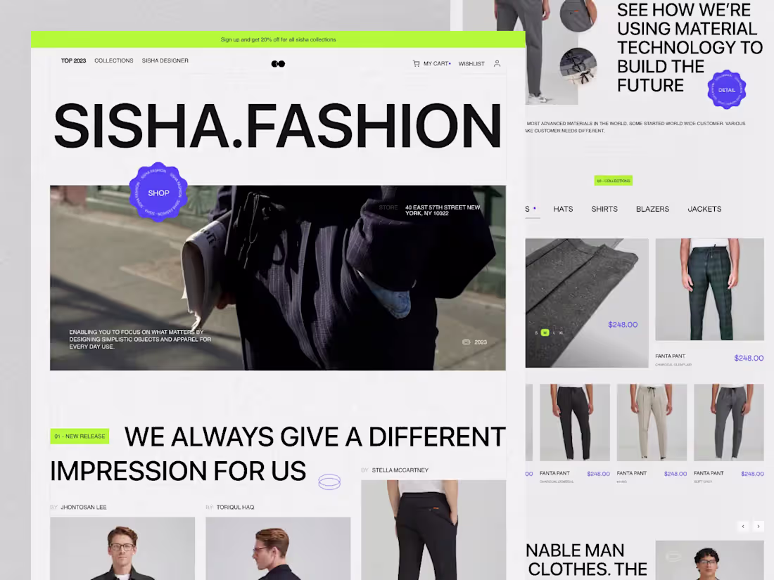 Cover image for SISHA Fashion Website - Animation