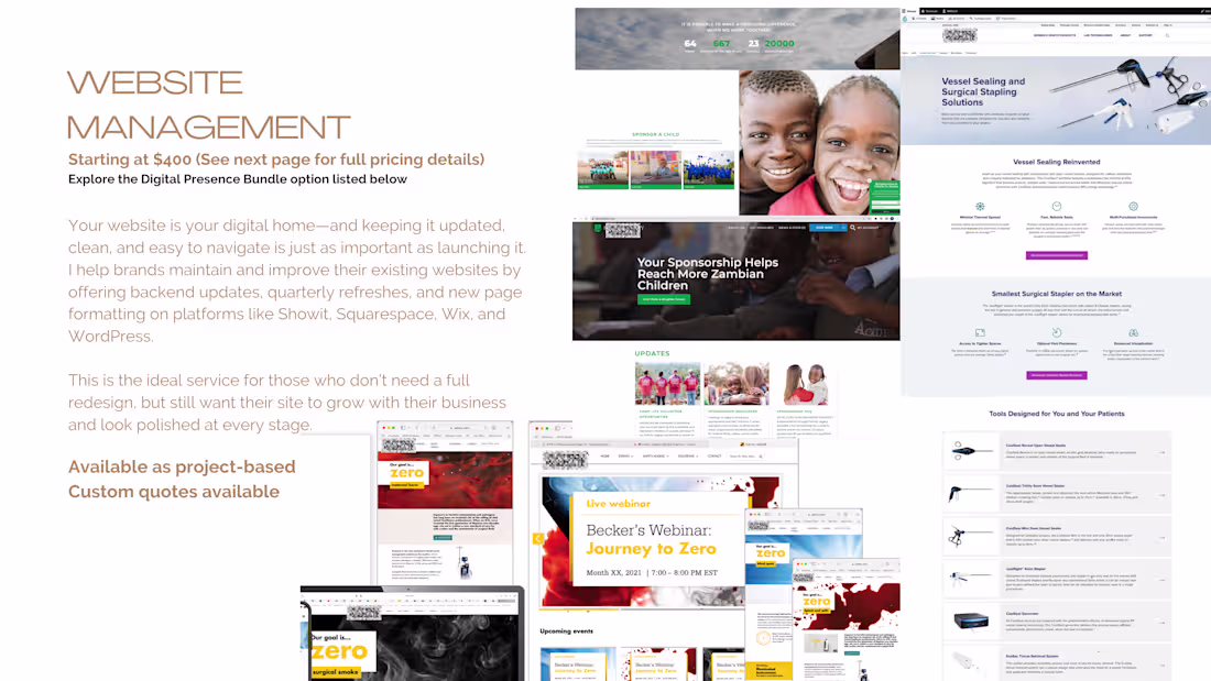 Cover image for Website Management and Backend Maintenance