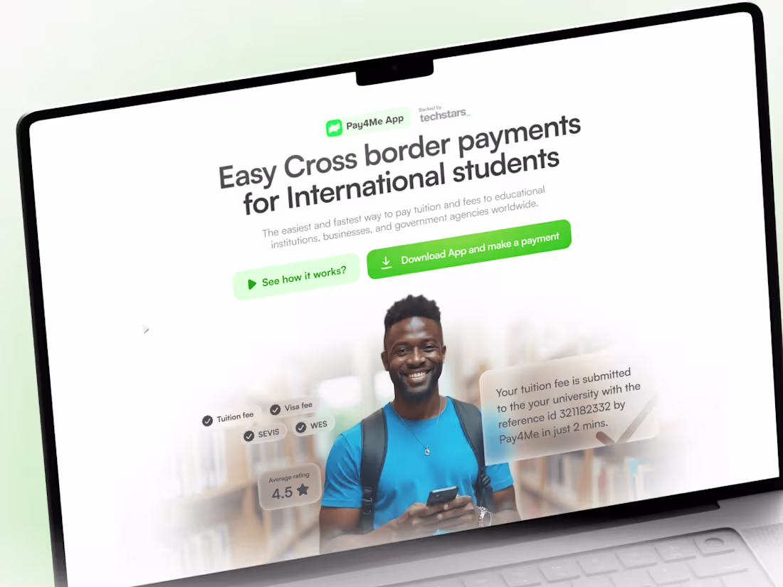 Cover image for Pay4me Landing page redesign