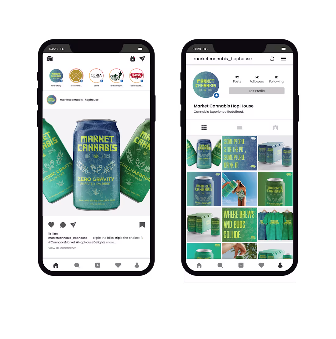 Cover image for Creative Social Media Design for a Cannabis Beer Company