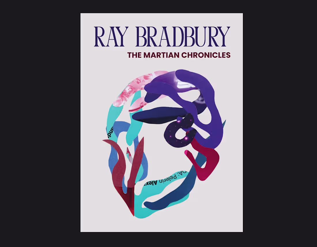 Cover image for Collage illustration book cover | Ray Bradbury