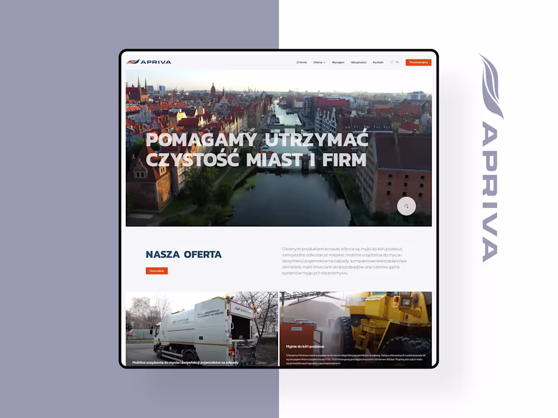 Cover image for Webflow corporate site for industrial equipment supplier
