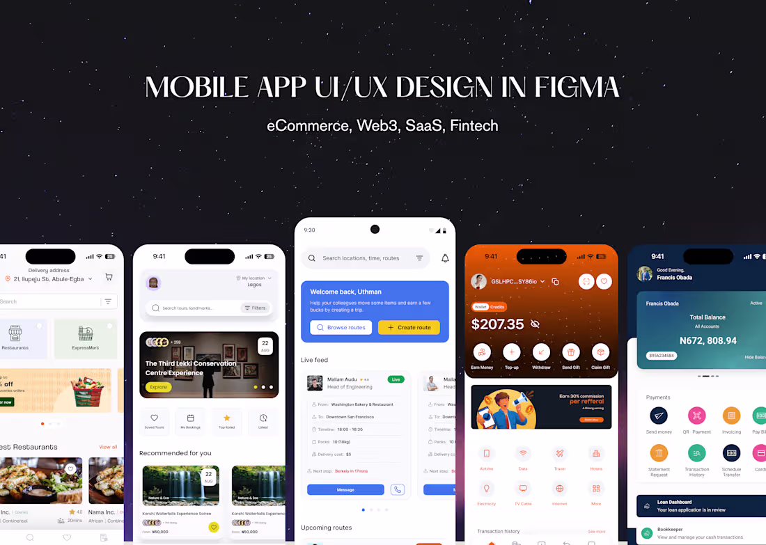 Cover image for Mobile App UI/UX Design in Figma