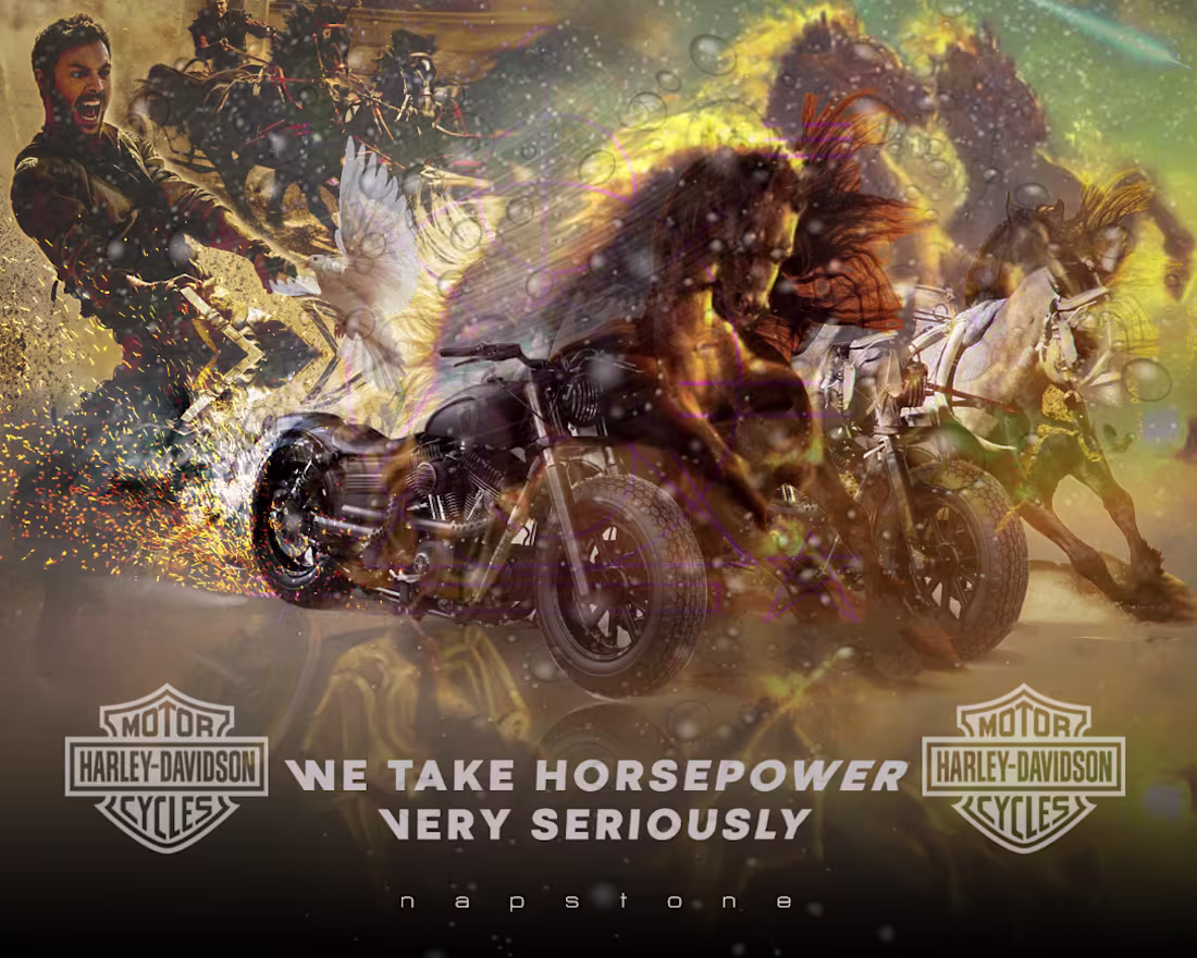 Cover image for Harley Davidson - 'Horsepower' Ad