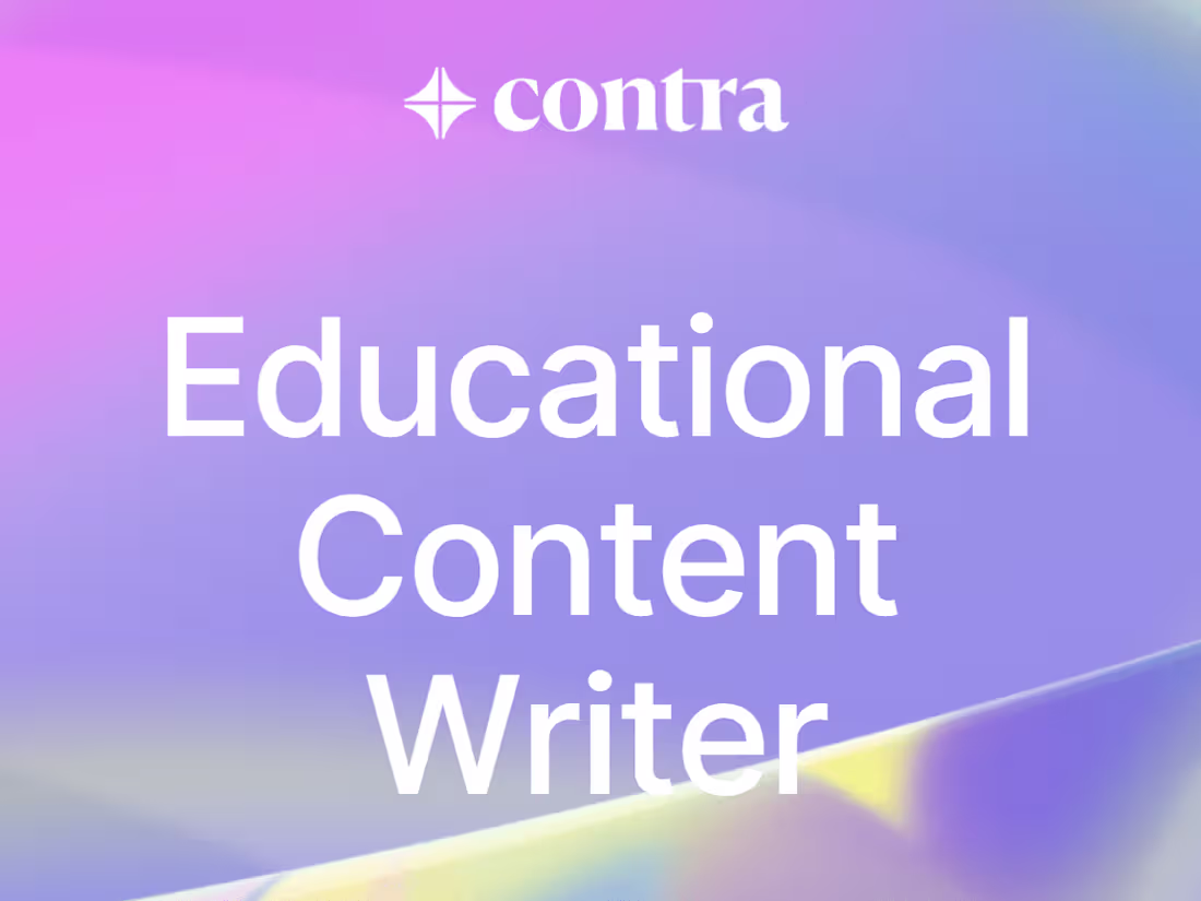 Cover image for Educational Content Writer/Editor
