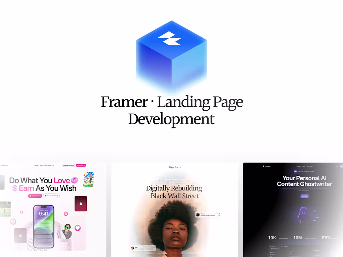 Cover image for Framer · Landing Page Development