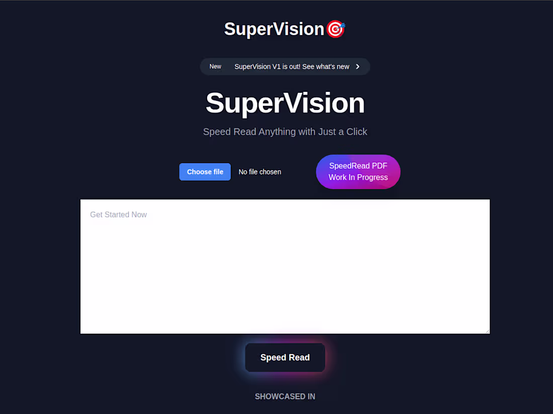 Cover image for Shub3am/SuperVision AI - Read Anything Within Seconds