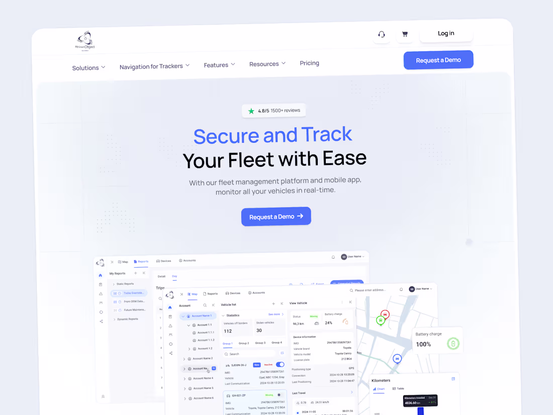 Cover image for Marketing Website for IoT Fleet Management Platform