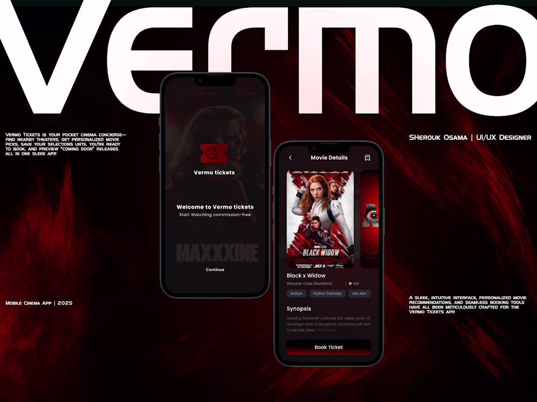 Cover image for Innovative UI Overhaul for Cinema Ticket Booking App – Vermo