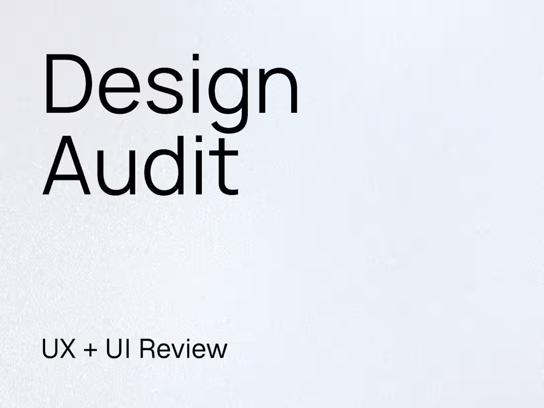Cover image for UI/UX Design Audit