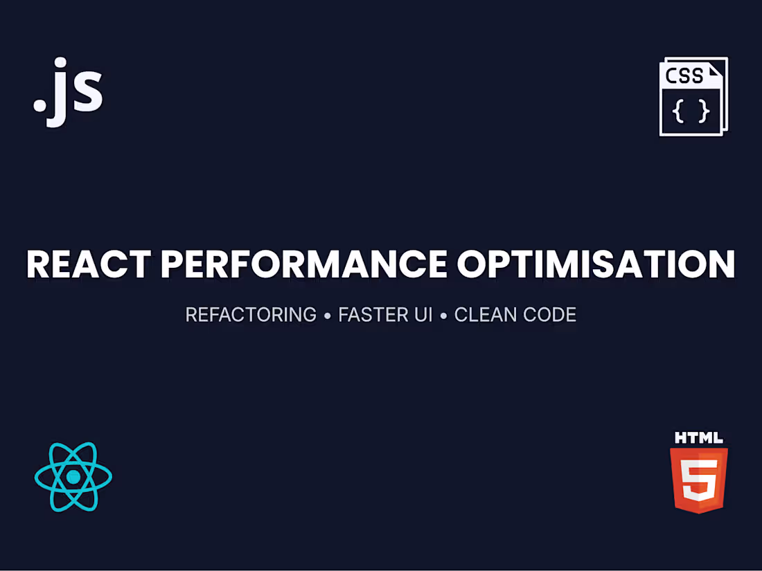 Cover image for React Website Performance Optimisation & Frontend Fixes