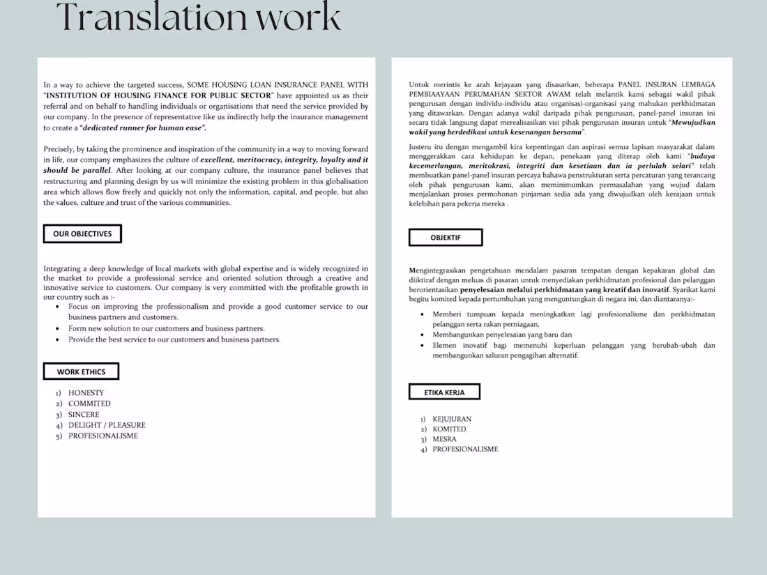 Cover image for Translated and Proofread Company Profile