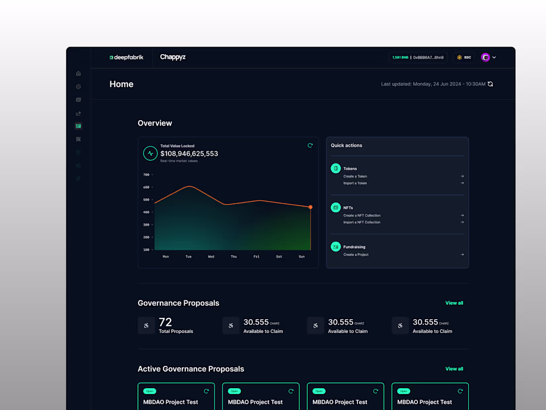 Cover image for Fully Responsive Components Web3 Dashboard