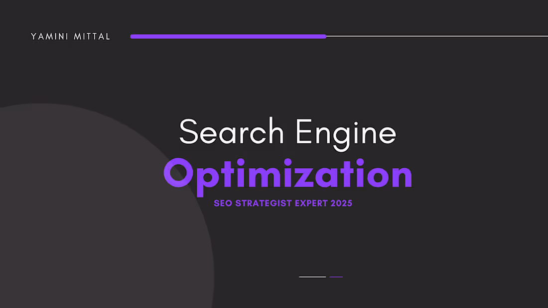 Cover image for Yamini Mittal - SEO Portfolio