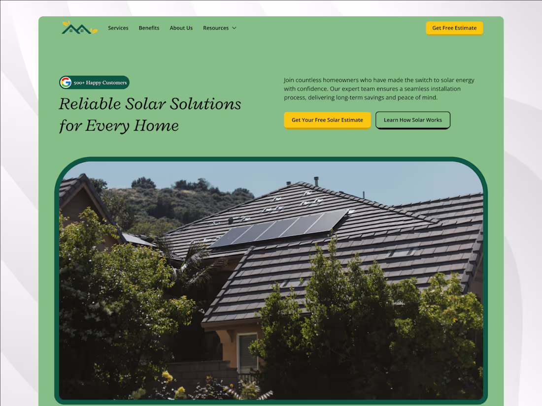 Cover image for SolarHaven Energy 🏠 | Residential Solar Website Design 