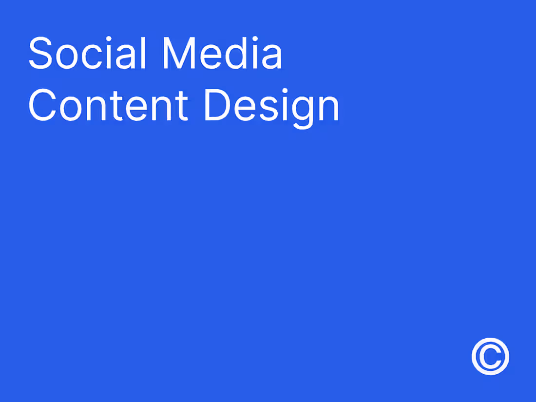 Cover image for Social Media Content Design
