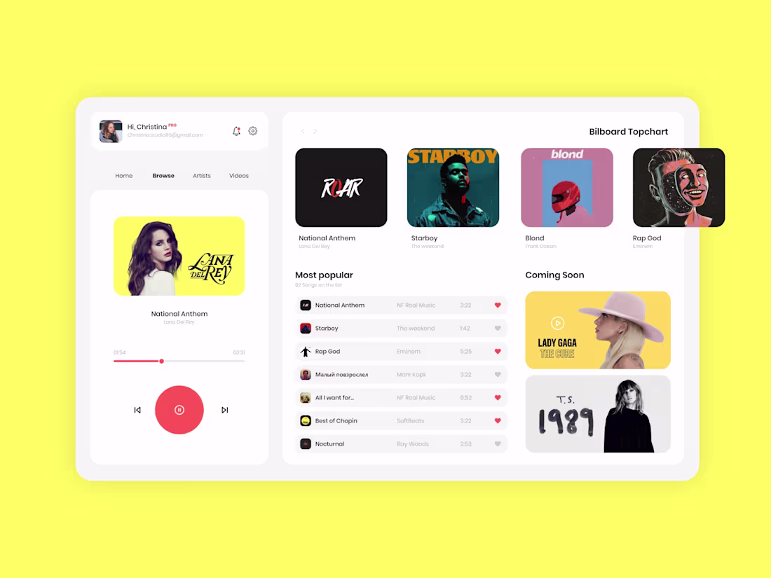 Cover image for Media Player concept design