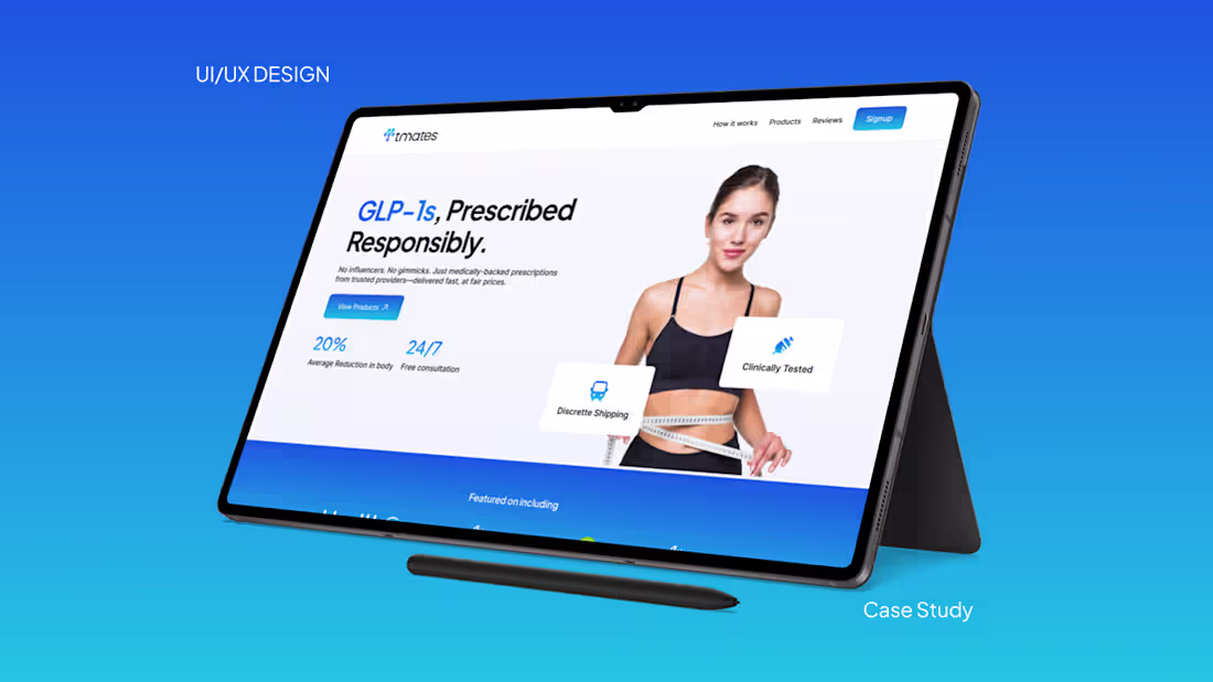 Cover image for Tmates Website UI/UX Design
